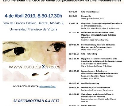 actualidad UFV V Reunión Enf Raras 2019 poster page 0001 417x357 actualidad UFV Estudiar en Universidad Privada Madrid