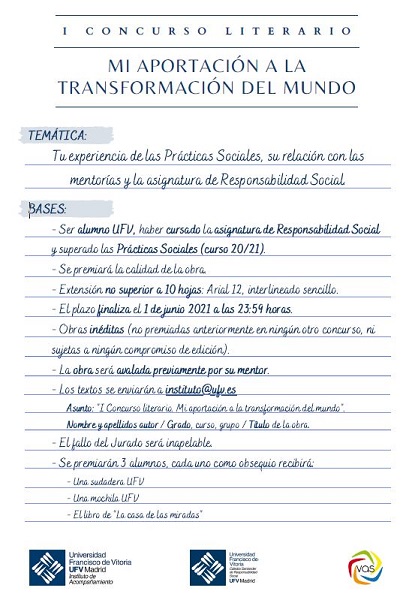 La UFV convoca el I Premio Literario Premio Literatura La UFV convoca el I Premio Literario Estudiar en Universidad Privada Madrid